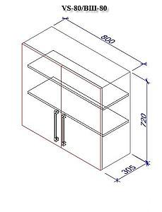 Set mobila bucatarie PS Iulia 2.6 m (MDF lucioasa) Alb / Verde
