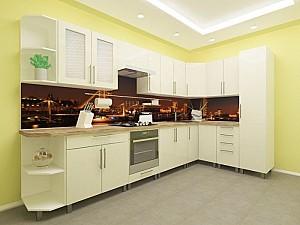 Set mobila bucatarie PS Ana 3.4x1.7m Cream/White