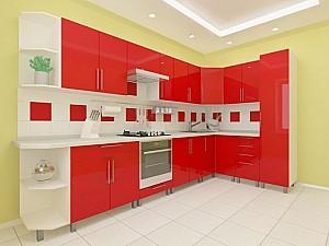 Set mobila bucatarie PS Ana 3.4x1.7m Red (2)