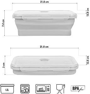 Set de recipiente alimentare Nils Camp NC4105 Grey