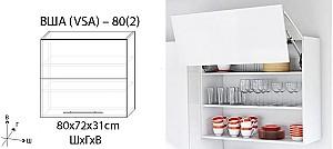 Set mobila bucatarie PS Blum 2.4 m (MDF lucioasa) Alb