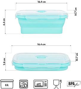 Set de recipiente alimentare Nils Camp NC4105 Mint 500 ml