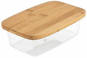 Tocător de tăiere Tadar cu capac, Bamboo 19x12.5cm