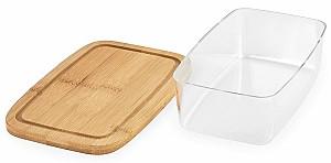 Tocător de tăiere Tadar cu capac, Bamboo 19x12.5cm