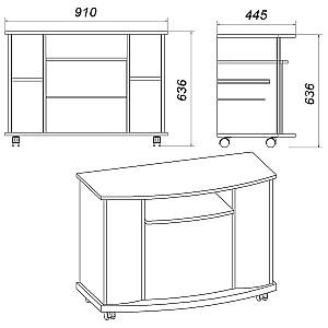 Tumba pentru televizor KompaniT NEW America Atelie Deschis (Gri)
