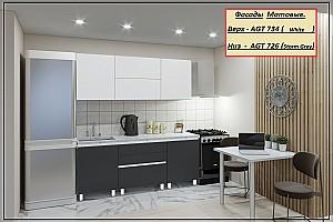 Set mobila bucatarie PS Gola-1 (Trendy Panel) 2 m White(Alb)/Storm Grey(Gri)