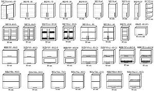 Set mobila bucatarie PS Kvadro (Trendy Panel) 3 m White(Alb)/Storm Grey(Gri)