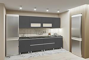 Set mobila bucatarie PS Gola-5 (Trendy Panel) 2.8 m Storm Grey(Gri)