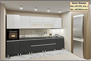 Set mobila bucatarie PS Gola-5 (Trendy Panel) 3.4 m White(Alb)/Storm Grey(Gri)