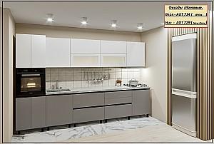 Set mobila bucatarie PS Gola-5 (Trendy Panel) 3.4 m White(Alb)/New Grey(Gri-Maroniu)