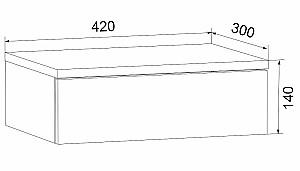 Noptiera KompaniT PKT-12 Atelie Deschis (Gri)