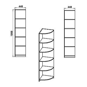 Etajera KompaniT Penal-1 Atelie Deschis (Gri)