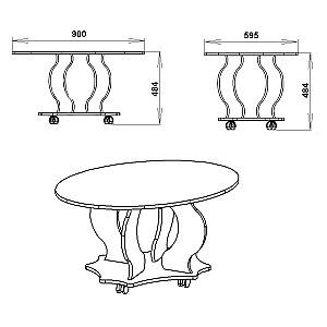 Masuta de cafea, reviste KompaniT Venetia MDF stejar sonoma