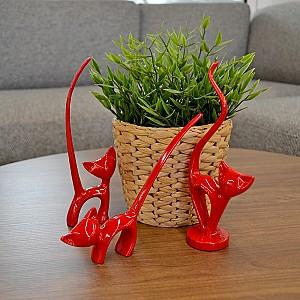Decoratiune de interior DP Deco Pisici Red (3 pcs)