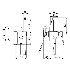 Baterie dus Armatura Malaga 124012