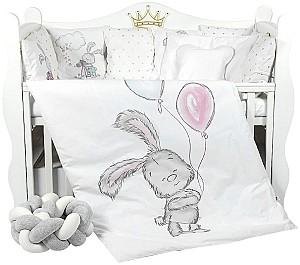 Lenjerie de pat PernaMea Cosita Iepuras Gri (8 piese)