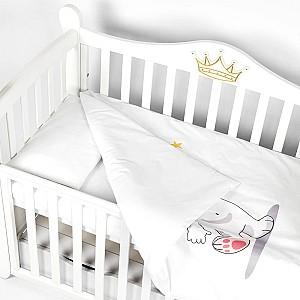 Lenjerie de pat PernaMea Premium Iepuraș Gri (3 piese)