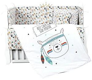 Lenjerie de pat PernaMea Baby Forest Blue (8 piese)