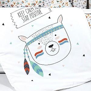 Lenjerie de pat PernaMea Baby Forest Blue (8 piese)