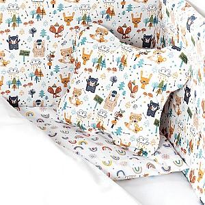 Lenjerie de pat PernaMea Baby Forest Blue (8 piese)