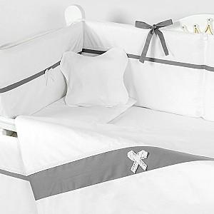 Lenjerie de pat PernaMea Elegance Gri (8 piese)