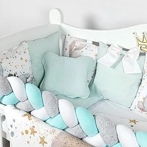 Lenjerie de pat PernaMea Cosita Iepuras Turcoaz (8 piese)