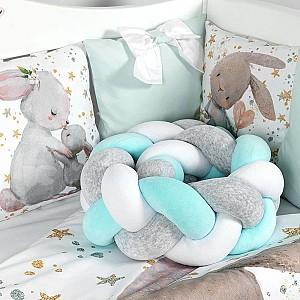 Lenjerie de pat PernaMea Cosita Iepuras Turcoaz (8 piese)