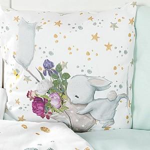 Lenjerie de pat PernaMea Cosita Iepuras Turcoaz (8 piese)