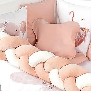 Lenjerie de pat PernaMea Cosita Iepuras Roz (8 piese)