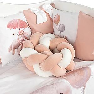 Lenjerie de pat PernaMea Cosita Iepuras Roz (8 piese)