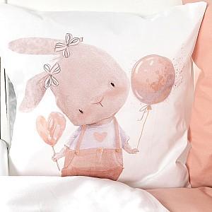 Lenjerie de pat PernaMea Cosita Iepuras Roz (8 piese)