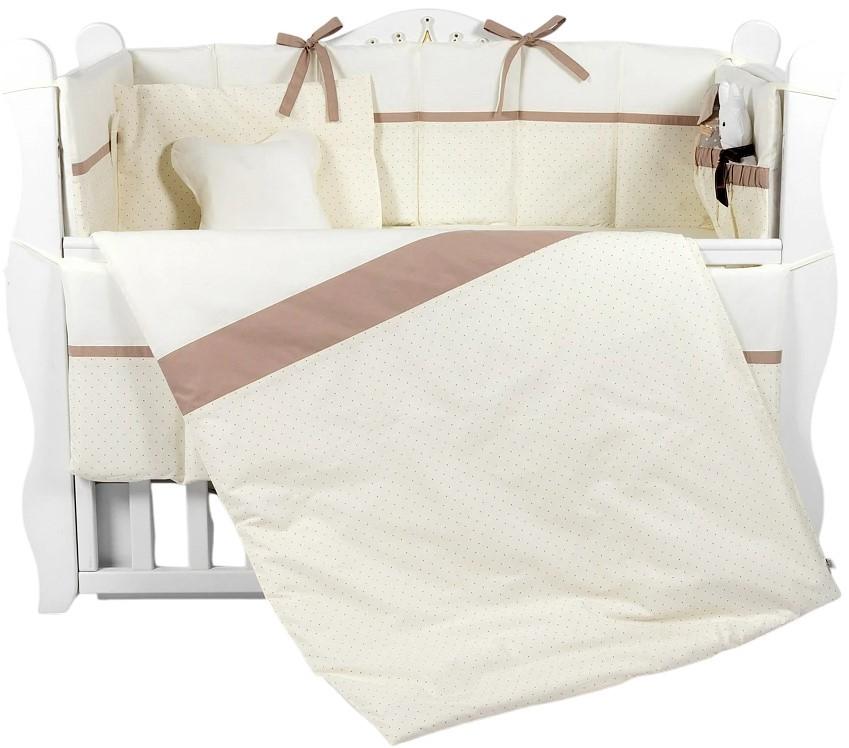 Lenjerie de pat PernaMea Renaissance Buline Ivory (8 piese)