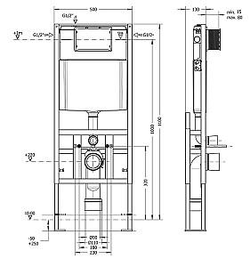 Instalatie wc incastrat cu cadru Bien Banyo Supreme Pro-F Freestand 3/6lt