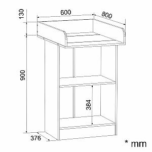 Comoda copii KompaniT 2 Nimfea Alba