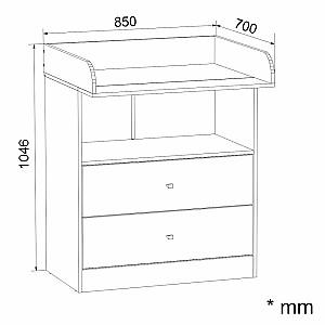Comoda copii KompaniT 4  Atelie Deschis (Gri) Kombi