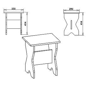 Taburet KompaniT T-4 Stejar Sonoma