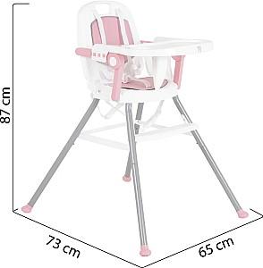 Scaun reglabil pe inaltime de masa Moni Amaretti 3in1 Pink