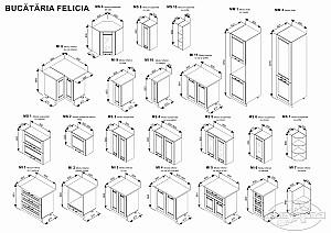 Set mobila bucatarie Ambianta Felicia gri 1