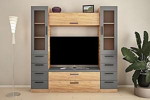 Living PS Z-5 (TV-1.2 m) 2 m Stejar Auriu / Grafit Gri