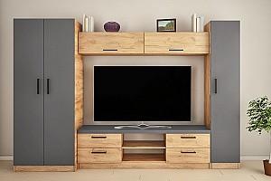 Living PS Elena Z (TV-1.8 m) 3 m Stejar Auriu / Grafit Gri