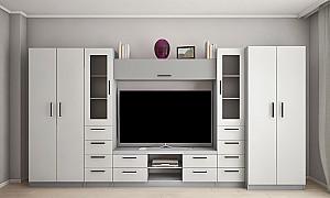 Living PS Ludmila Y Mini (TV-1.5 m) 3.9 m Gri / Gri Deschis