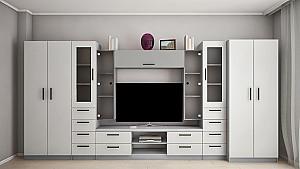 Living PS Ludmila Y (TV-1.2 m) 4.2 m Gri / Gri Deschis