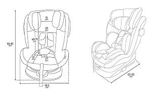 Scaun auto copii MoMi EMI 0-36kg Grey