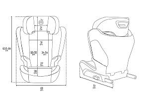 Scaun auto copii MoMi MEI 15-36kg Black