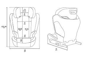 Scaun auto copii MoMi MEI 15-36kg Grey