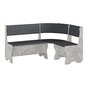 Coltar bucatarie KompaniT Malta Atelie Deschis (Gri) / Balaton 96 (Negru)