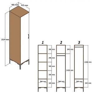 Dulap penal Trendy Kumsal P Nuc / Alb