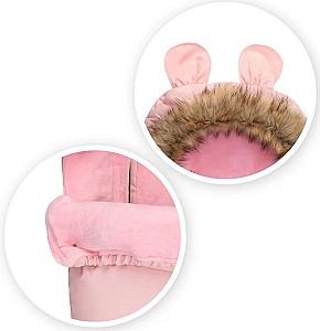 Husa de iarna pentru carucioare MoMi Cozy Pink