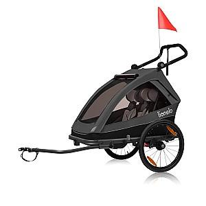 Carucior pentru gemeni Lionelo Cama Grey Graphite