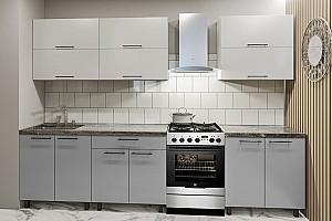 Set mobila bucatarie PS Modern 2 m (seria Y) Gri Deschis / Gri